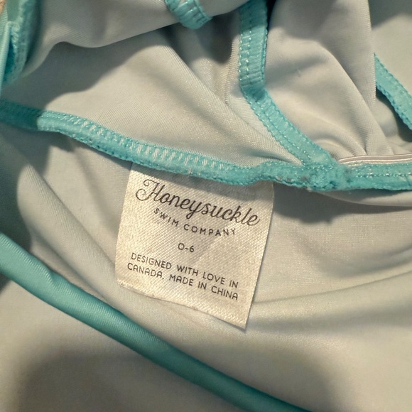 Honeysuckle Swim Hat – Aqua (Size 0–6 Months) - Picture 2 of 3